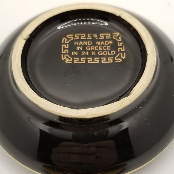 vintage Greek trinket box with a 24K gold design - Picture 10 of 12